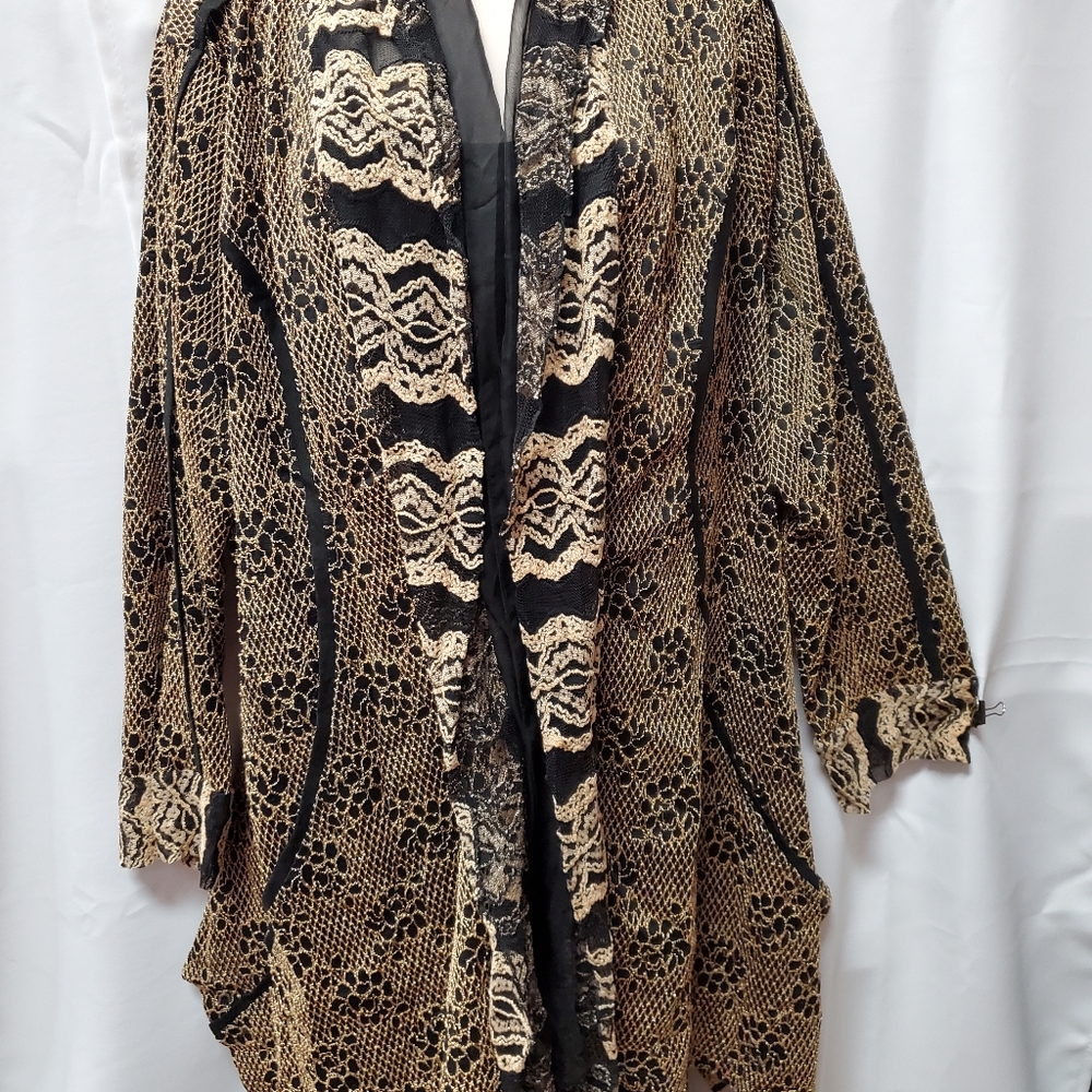 BLACK/GOLD 4X LACE JACKET